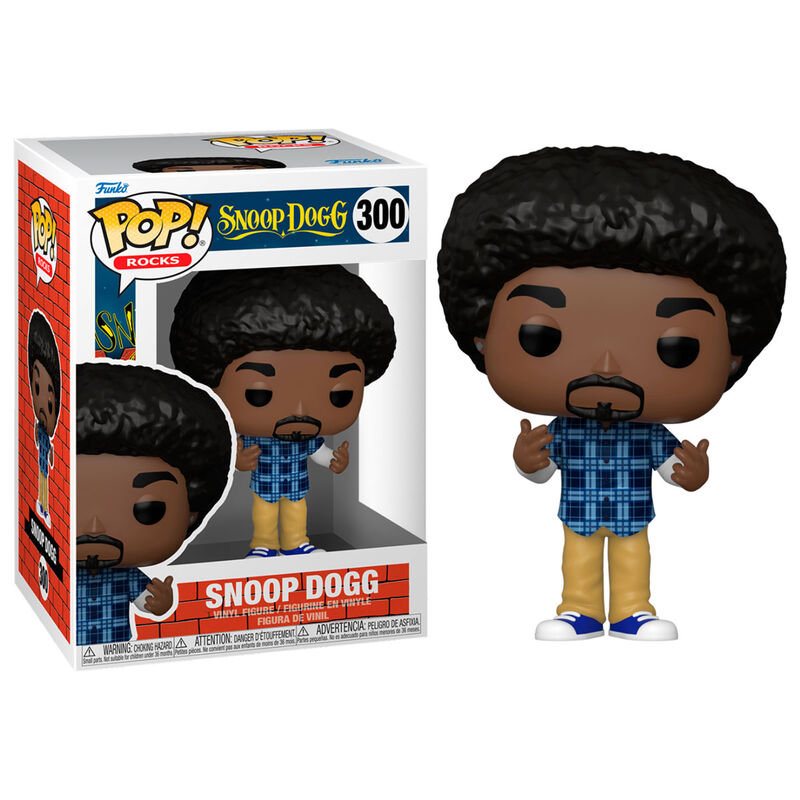 Packaging de la figurine Funko POP Snoop Dogg avec logo officiel Funko et design coloré