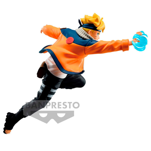 Zoom sur le visage expressif de la figurine Boruto Vibrations Stars Next Generations