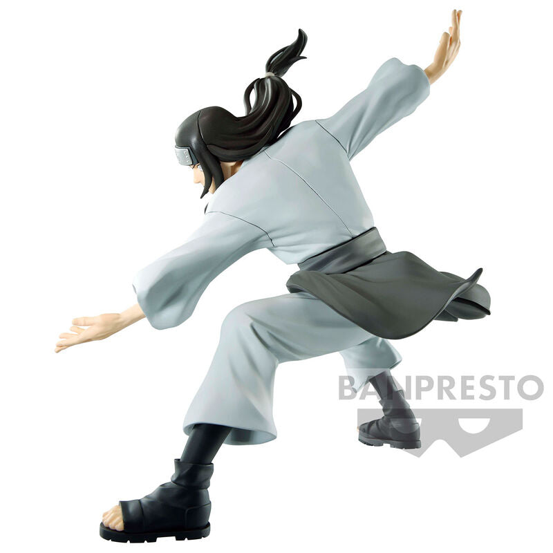Vue latérale gauche de la figurine Hyuga Neji en tenue traditionnelle ninja
