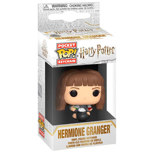 Porte-clés Harry Potter Hermione avec potions suspendu à un anneau métallique argenté