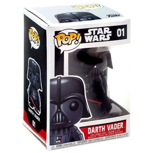 Figurine Funko Pop! Star Wars Darth Vader de face, hauteur 9 cm, bobble-head avec casque noir emblématique