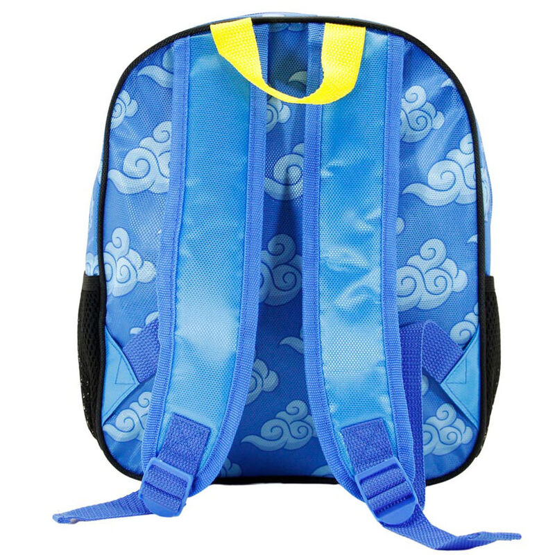 Côté du sac à dos Naruto montrant les deux poches latérales en filet pratiques