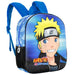 Sac à dos Naruto 3D porté par un enfant, illustrant sa taille adaptée pour les préscolaires