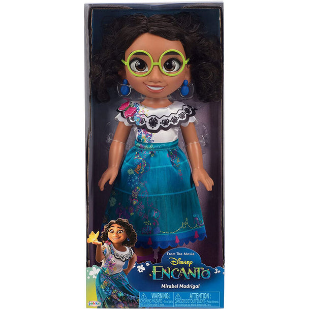 Poupée Mirabel Encanto Disney 38 cm en position debout sur fond blanc