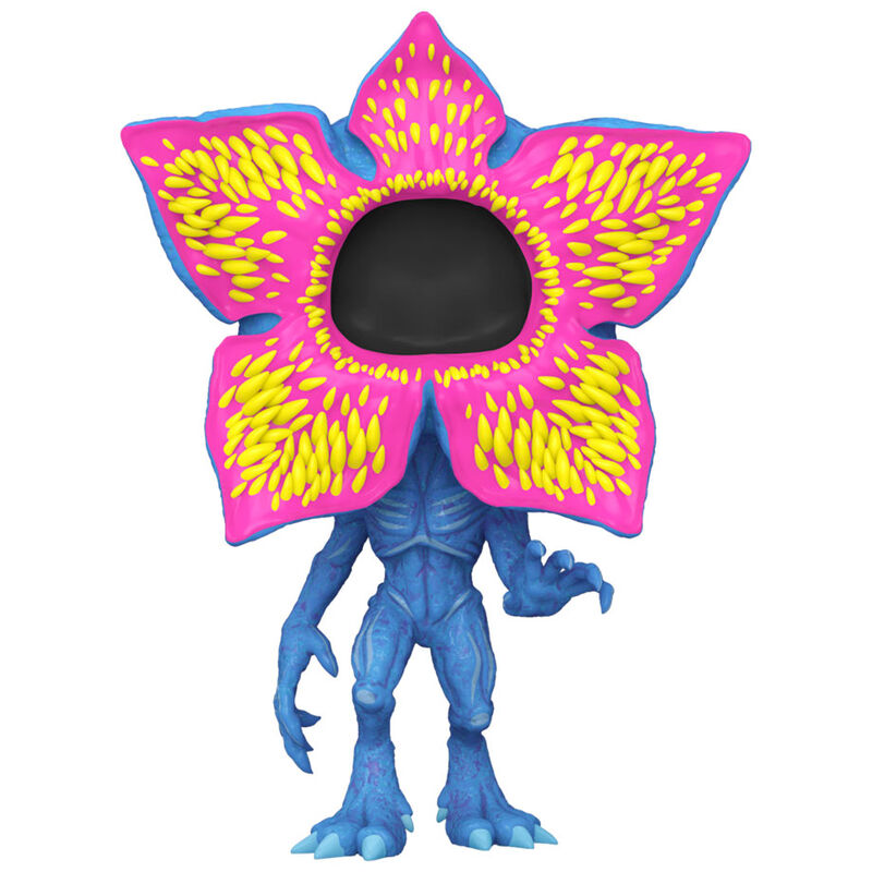 Figurine Funko POP de 9 cm représentant le Demogorgon de Stranger Things en version Black Light exclusive dans sa boîte cadeau avec fenêtre