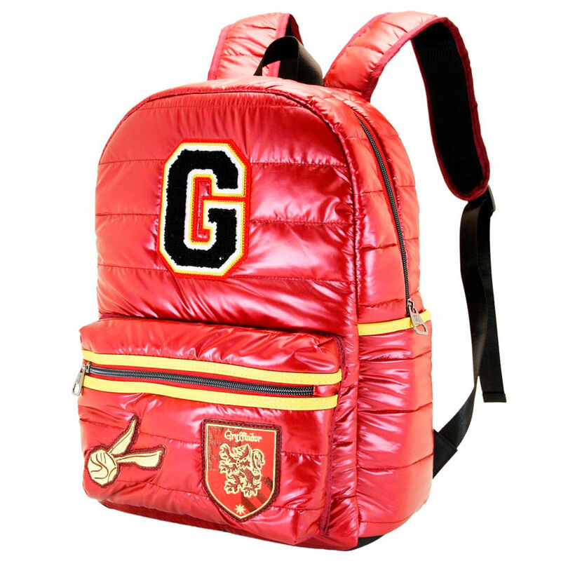 Poches latérales du sac à dos Harry Potter Gryffindor avec bouteille d'eau insérée