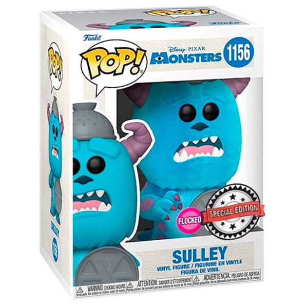 Figurine Funko POP Sulley exclusive 20th Monsters Inc en vinyle flocked de 9 cm dans sa boîte cadeau avec fenêtre