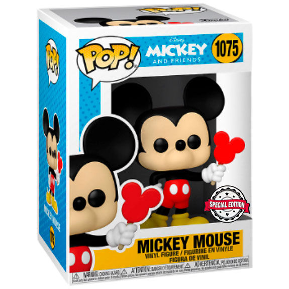 Figurine Funko POP Mickey Mouse tenant une glace dans une boîte cadeau avec fenêtre transparente