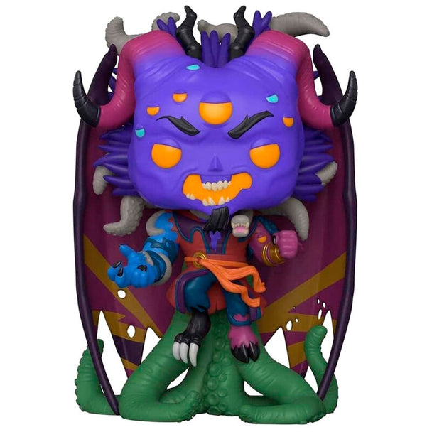 Vue rapprochée de la figurine Doctor Strange Supreme Funko POP montrant les couleurs et le design unique de la série What If...?
