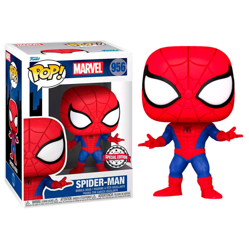 Packaging de la figurine Spiderman Funko POP avec fenêtre transparente pour exposition facile