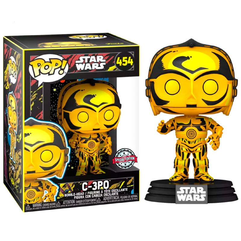 Packaging original de la figurine Funko POP C-3PO Star Wars Retro Series, idéal pour collectionner ou offrir