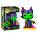 Emballage de la figurine Funko POP Maléfique Black Light Exclusive montrant la boîte cadeau avec fenêtre