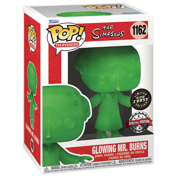 Figurine Funko POP exclusive Mr. Burns des Simpsons lumineuse en vinyle de 9 cm dans sa boîte cadeau avec fenêtre