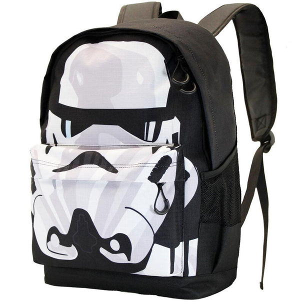 Profil latéral du sac à dos KARACTERMANIA montrant les bretelles ajustables confortables.