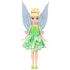 Détail sur le visage expressif et les cheveux blonds de la poupée Clochette Disney Fairies