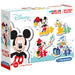 Puzzle Disney Mickey CLEMENTONI avec 3 pièces pour enfants débutants, pièces épaisses et résistantes