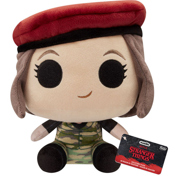 Peluche Hunter Robin de Stranger Things FUNKO, dimensions 17,5 cm, vue de face avec détails soignés.