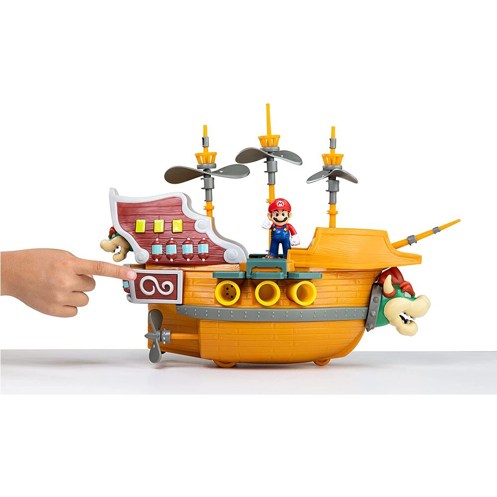 Photo montrant la taille compacte de 6cm du playset Nintendo Super Mario Deluxe Bowser