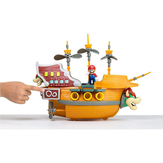 Photo montrant la taille compacte de 6cm du playset Nintendo Super Mario Deluxe Bowser