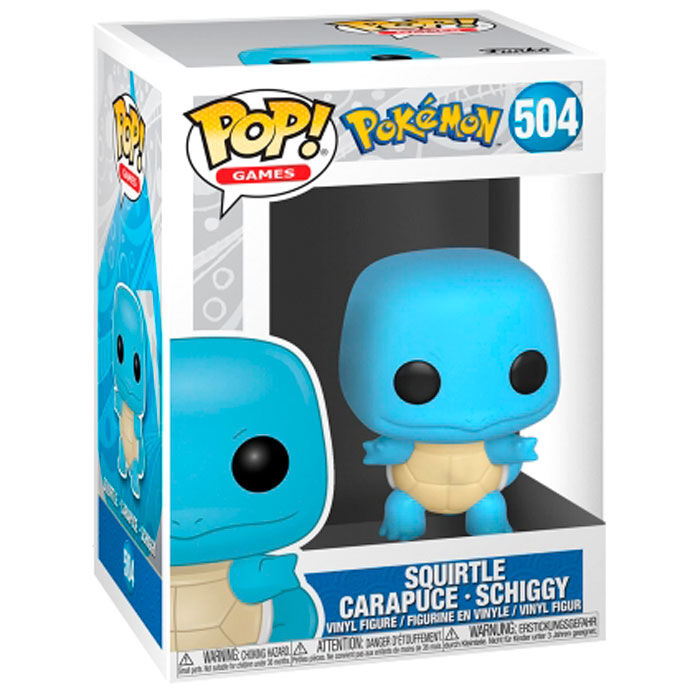 Packaging collector de la figurine Funko POP Pokémon Squirtle avec logo officiel