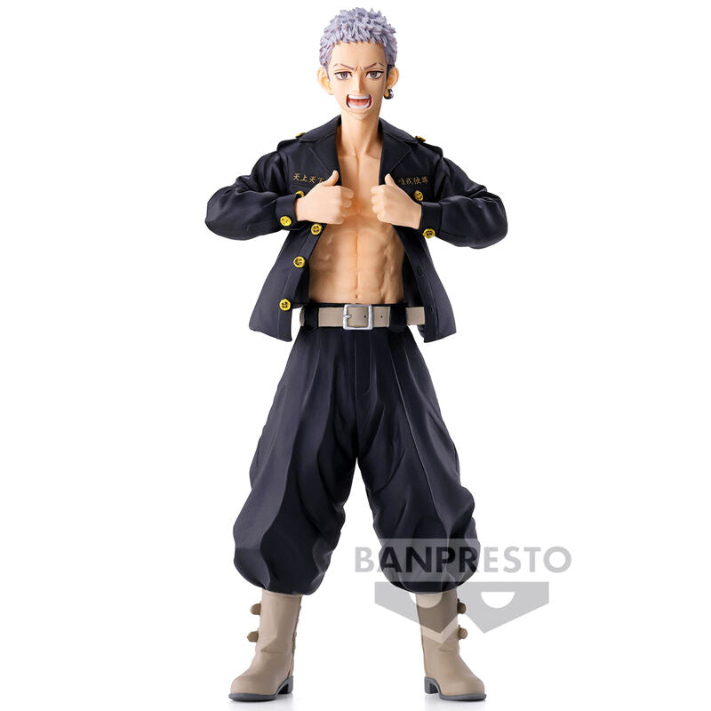 Figurine Takashi Mitsuya Tokyo Revengers de 17cm vue de face avec détails précis