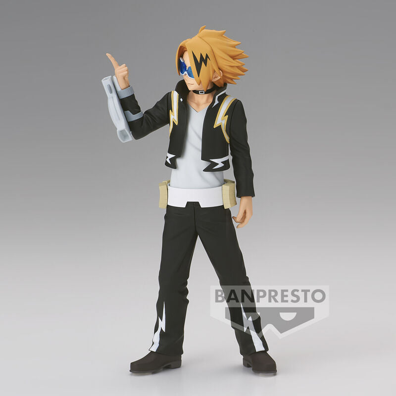 Détail du visage expressif de la figurine Denki Kaminari édition Age of Heroes