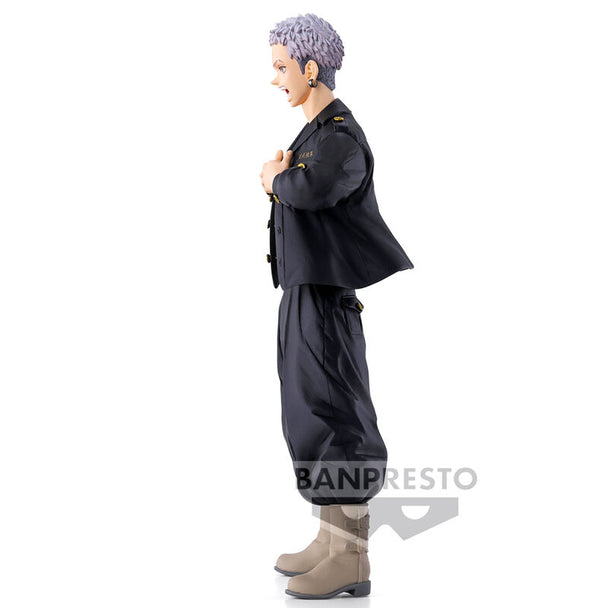 Profil gauche de la figurine Takashi Mitsuya montrant la qualité BANPRESTO