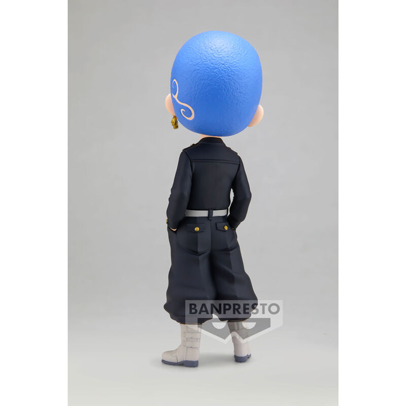 Zoom sur le visage expressif de la figurine Hakkai Shiba Q Posket Tokyo Revengers