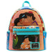 Sac à dos Loungefly Jasmine Disney Aladdin vue de face avec détails imprimés et charme émaillé