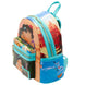 Vue latérale du sac à dos Loungefly Jasmine montrant la poche latérale et la sangle ajustable