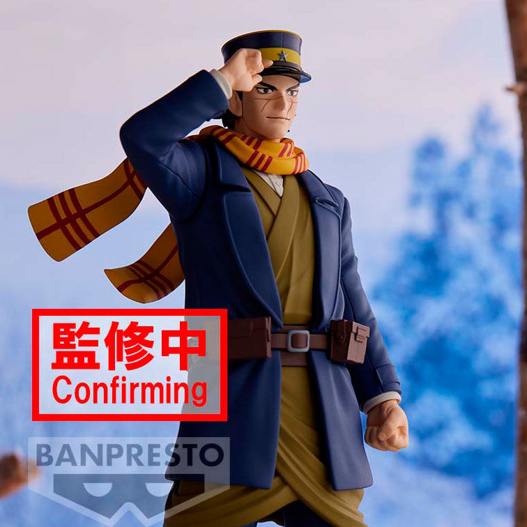 Vue en plongée de la figurine Golden Kamuy soulignant la qualité des finitions BANPRESTO