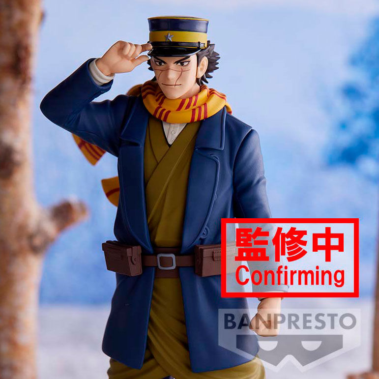 Image rapprochée des chaussures et bas de la figurine Saichi Sugimoto, avec détails réalistes