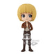 Figurine Armin Arlert Q Posket 14cm vue de face avec détails précis et couleurs vives