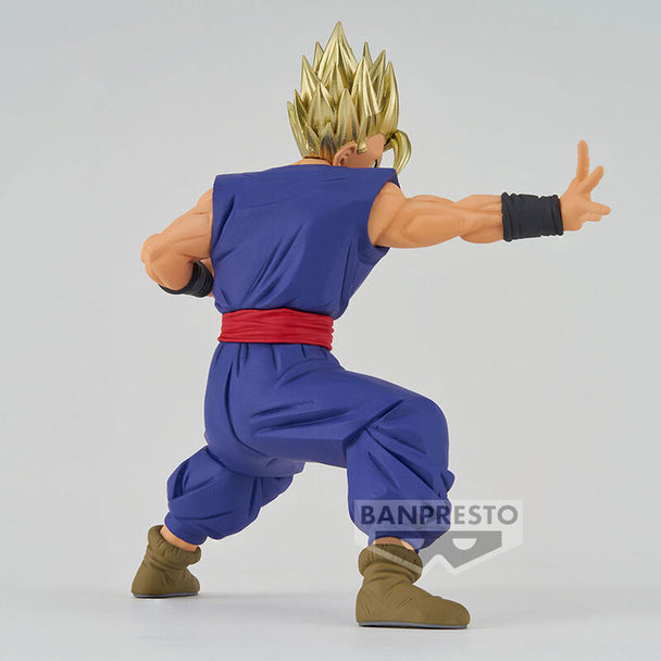 Profil latéral de la figurine Son Gohan 12cm BANPRESTO montrant la posture dynamique et les traits du visage