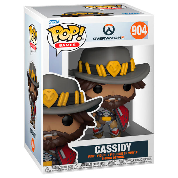Figurine Funko POP Cassidy Overwatch 2 en vinyle de 9cm dans sa boîte cadeau officielle FUNKO