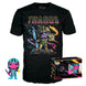 Vue avant du T-shirt Marvel Infinity Saga avec illustration de Thanos en couleurs vives