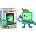 Détail de la figurine Funko POP BMO montrant ses couleurs vives et son design fidèle au personnage