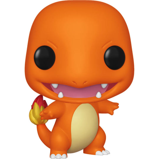Emballage de la figurine Funko POP Salamèche avec illustration colorée et fenêtre transparente