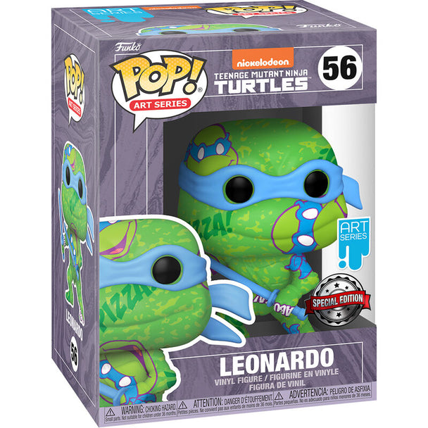 Figurine Funko POP exclusive de Leonardo des Ninja Turtles 2 en vinyle de 9 cm dans sa boîte cadeau