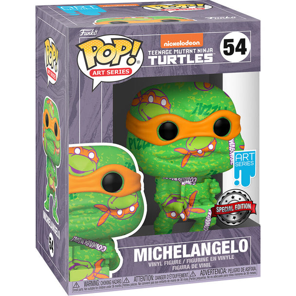 Figurine Funko POP Michelangelo Ninja Turtles 2 exclusive en vinyle de 9 cm dans sa boîte cadeau