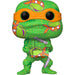 Vue de face de la figurine Funko POP Michelangelo des Tortues Ninja 2 avec détails colorés et emballage