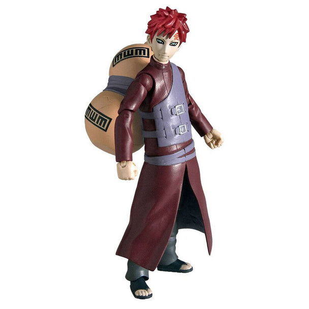 Figurine articulée Gaara Naruto Shippuden Série 2 de 10cm avec accessoires, vue de face sur fond blanc.