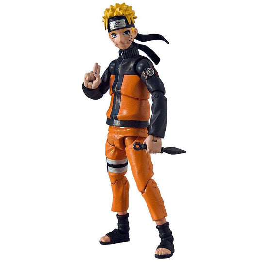 Figurine Naruto Shippuden articulée de 10cm vue de face avec accessoires inclus