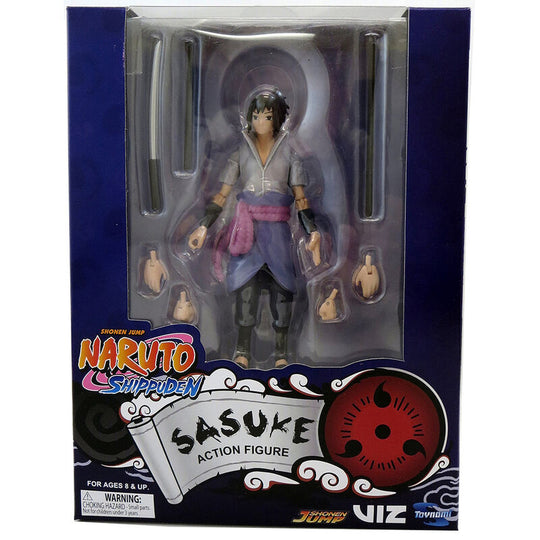 Vue rapprochée de la figurine Sasuke Uchiha 10cm montrant les détails et articulation