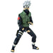Figurine Kakashi Hatake en pose dynamique avec accessoires sur fond neutre