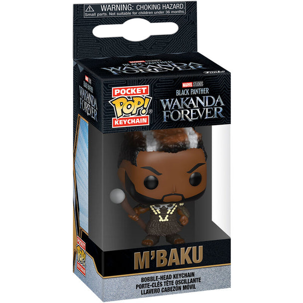 Porte-clés Funko Pocket POP représentant Black Panther en costume Wakanda Forever, vue de face