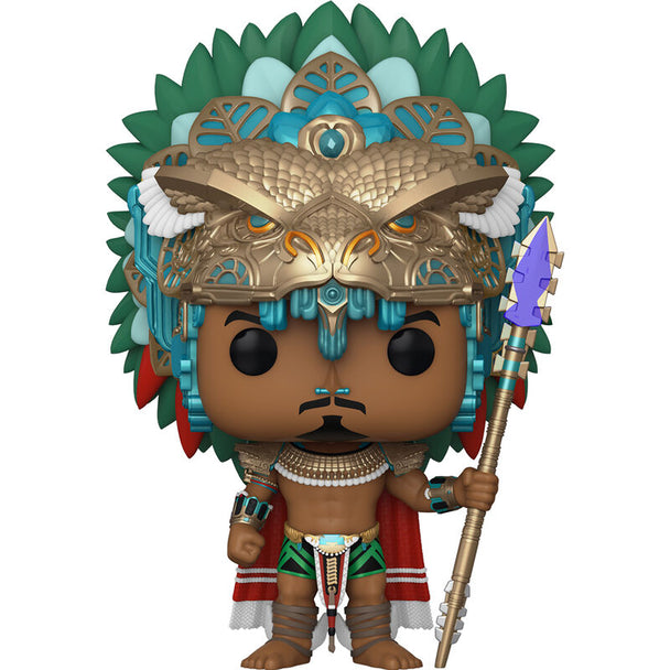 Vue rapprochée de la figurine Funko POP Black Panther Wakanda King Namor montrant les détails du design et la boîte