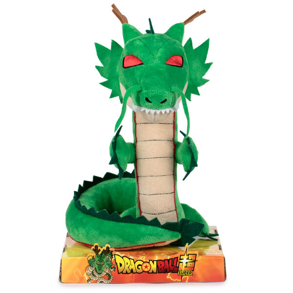 Peluche Shenron Dragon Ball Super de 29 cm vue de face avec détails précis et couleurs vives.
