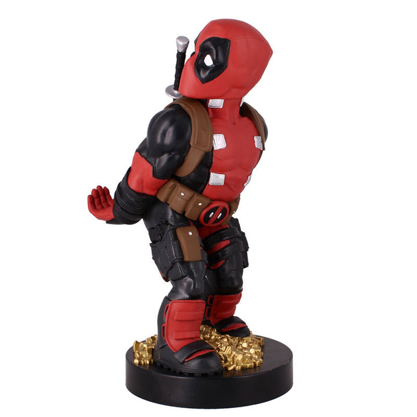 Figurine Deadpool Marvel tenant un support pour manette de jeu de 21 cm