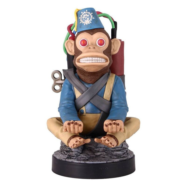 Support Cable Guy Call of Duty Monkey Bomb en vue de face avec manette PlayStation 5 posée